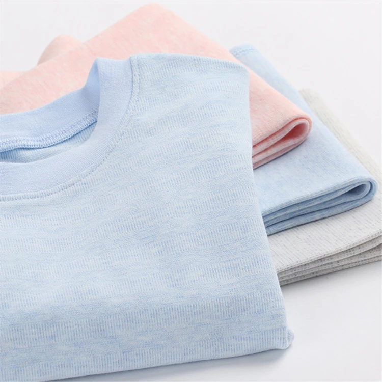 Kids Long Sleeve Pijamas Sets Children Cotton Comfortable Pajamas Sleepwear Boy Solid Autumn Winter Fashion Pajama Suit AA60512