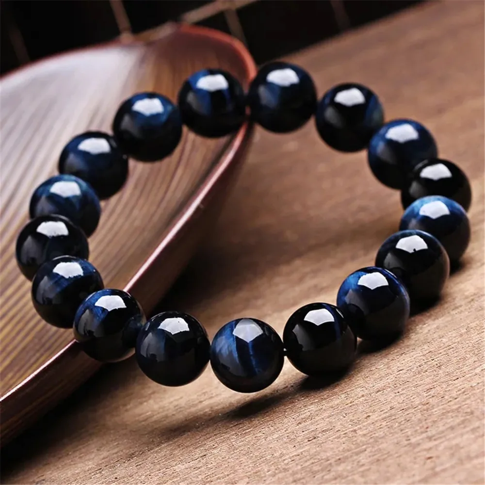Natural Blue Tiger's Hawk Eye Bracelet (5)