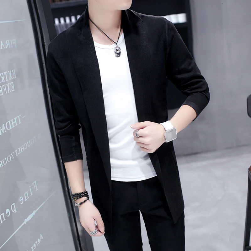 2019 Autumn And Winter Sweater Knit Cardigan Slim Trend In The Long Section Of The Cloak Coat Male Men Clothes Homme 2019 Autumn And Winter Sweater Knit Cardigan Slim Trend In The Long Section Of The Cloak Coat Male Men Clothes Homme