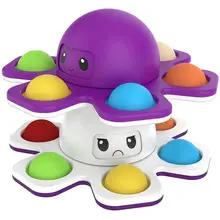 

Antistress Push Bubbles Fidget Spinner Toys For Adults Children funny Relieve Stress Gift New Face Change Finger Spinner Toy