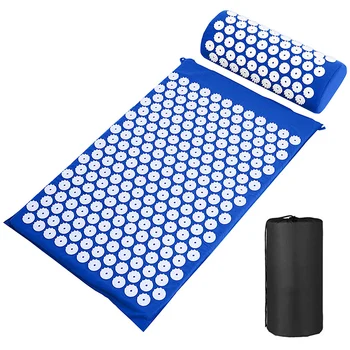 Acupressure Mat Sensi Massage Mat Pillow Set Kuznetsov's Applicator for Neck Foot Yoga Mat with Needle Back Massager Cushion Pad 1