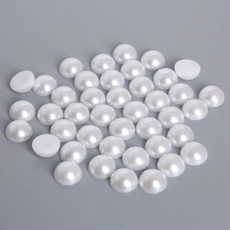 10000pcs 4*2mm White/Ivory Half Round ABS Imitation Pearl Flatback Loose Spacer Beads For Jewelry Making DIY Bracelet Necklace