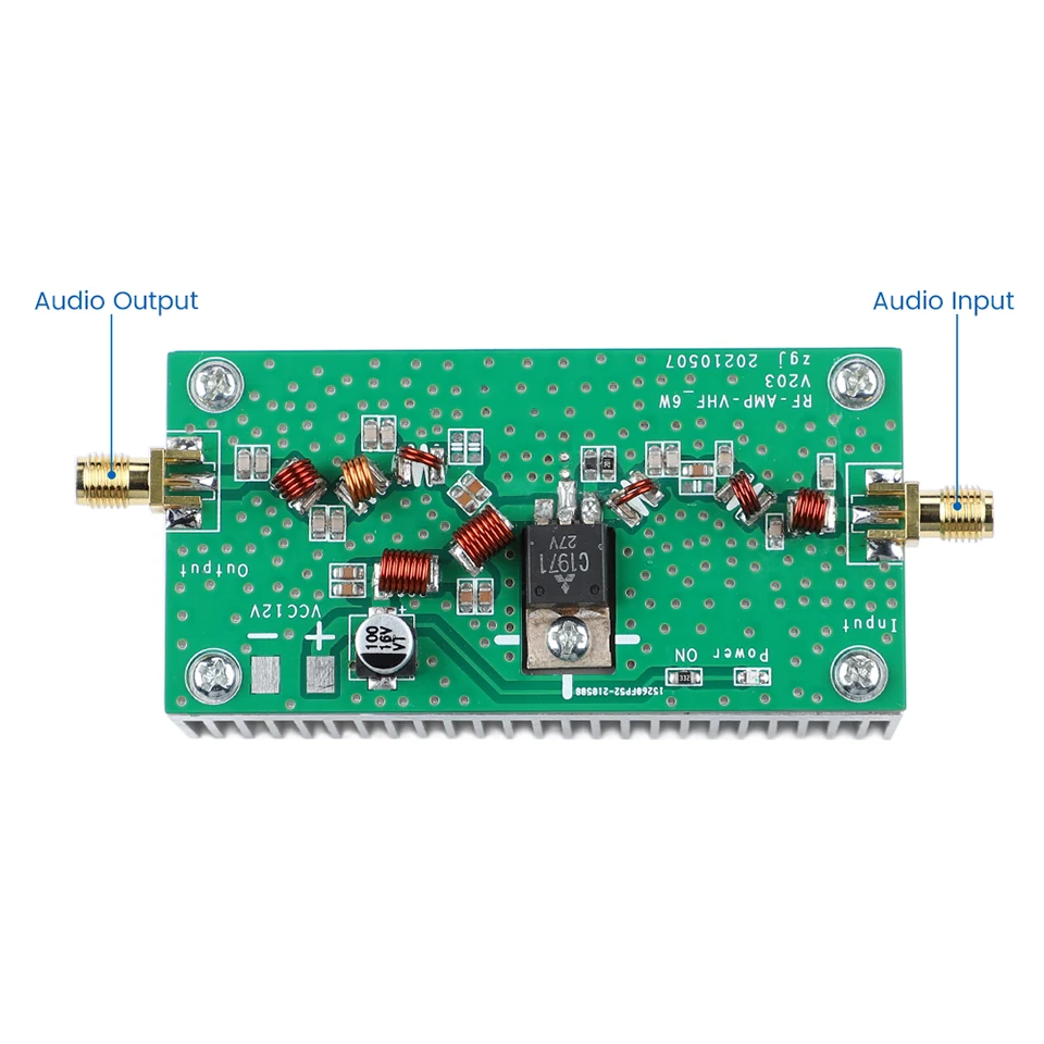 subwoofer plate amplifier AIYIMA 88-108MHZ 6W VHF Power Amplifier FM Amplificador 12V  For FM Transmitter RF Radio Ham With Heatsink subwoofer amplifier