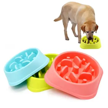 

1 Pcs Portable Pet Dog Feeding Food Bowls Puppy Slow Down Eating Feeder Dish Bowel Prevent Obesity Dogs Supplies