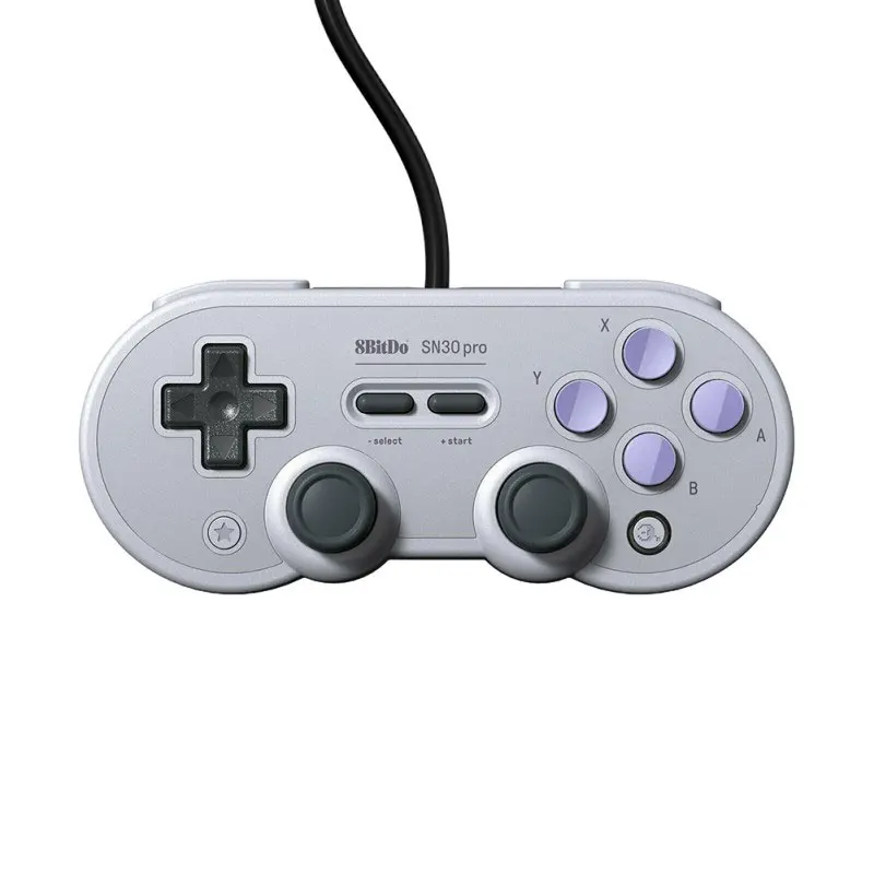 Улучшенный Эргономичный дизайн USB проводной 8bitdo проводной SN30 Pro USB геймпад для nintendo переключатель окна Raspberry Pi SN издание - Цвет: Серый