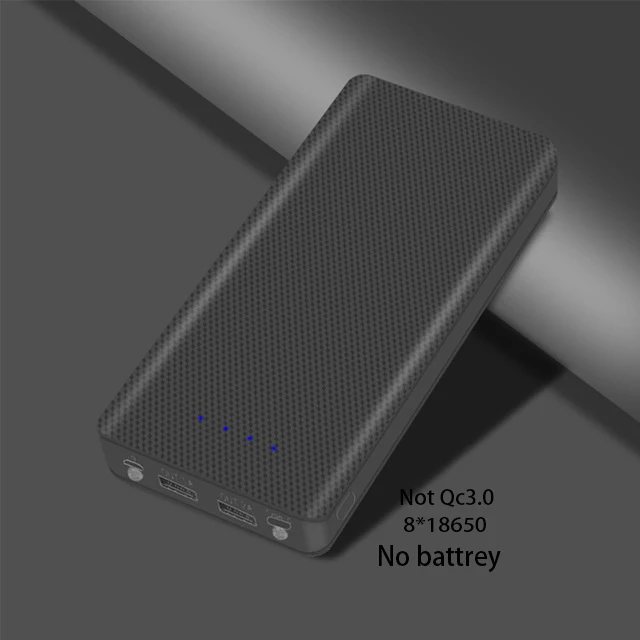 Not QC 3.0 QC 3,0 Быстрая зарядка USB внешний аккумулятор зарядное устройство коробка светодиодный цифровой дисплей светильник 8*18650 зарядное устройство коробка для huawei Iphone - Цвет: Not QC 3.0