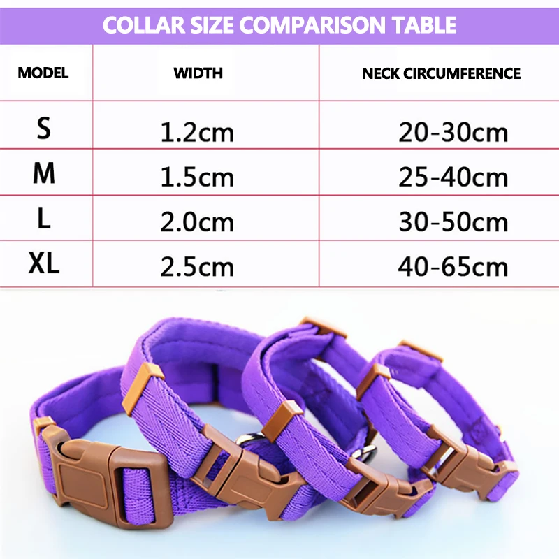 

Dog collar Neck strap Adiustable for small and medium Pitbull Bulldog Pugs Beagle Pet Collar Collar para mascotas