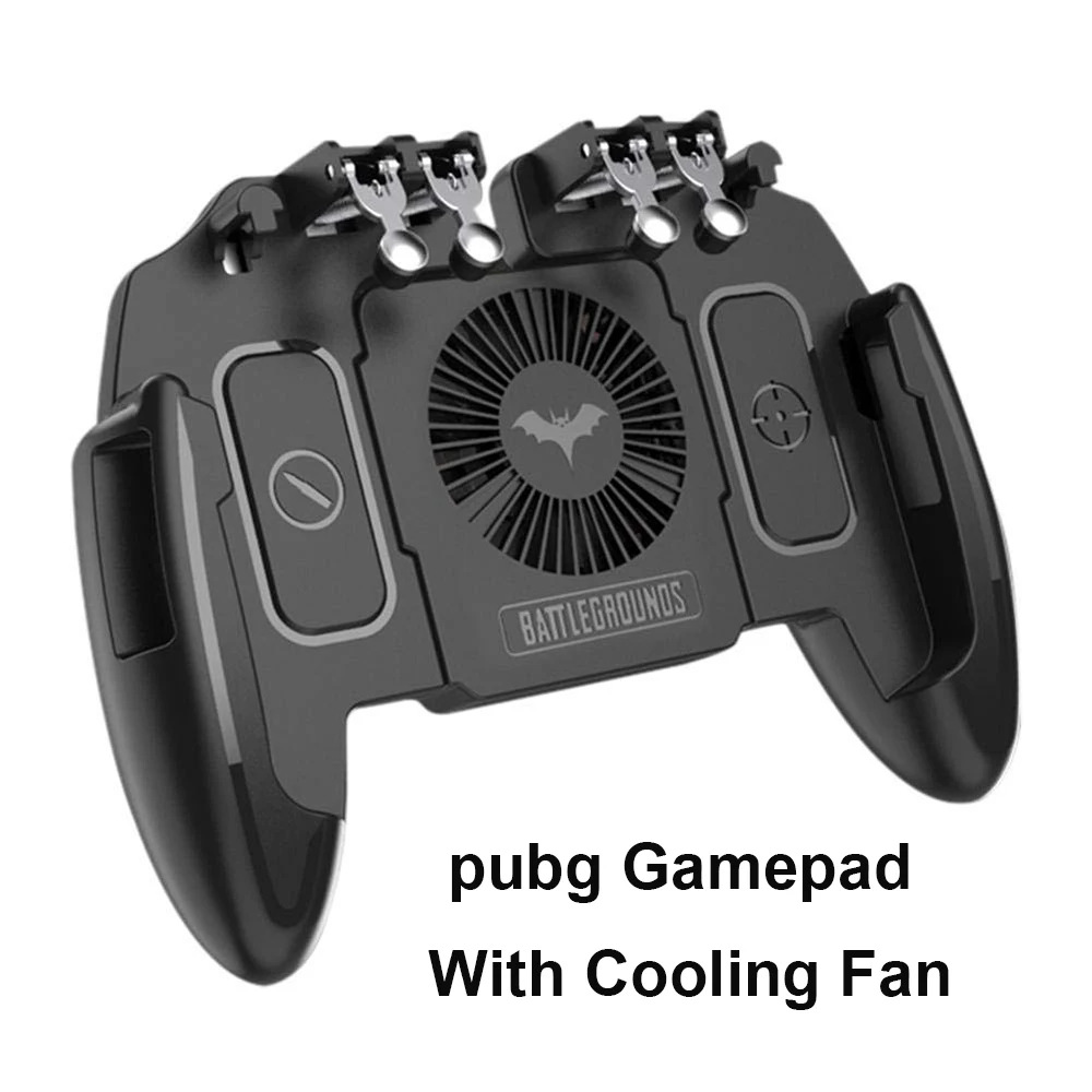 with Cooling fan PUBG мобильный Джойстик контроллер L1R1 триггер геймпад для COD iOS Android шесть 6 пальцев вызов Duty мобильный геймпад Вентилятор охлаждения - Цвет: with Cooling fan