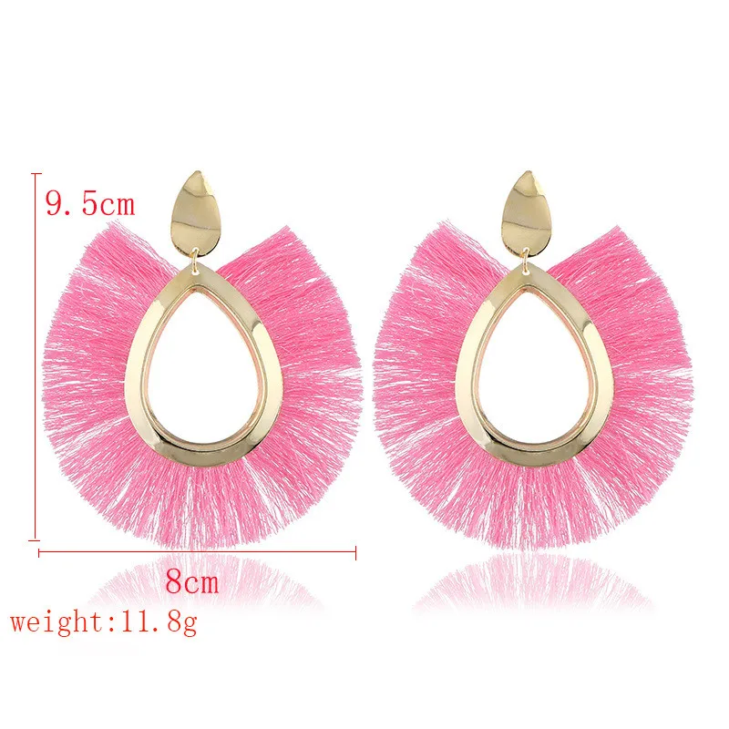 Fashion Bohemian Big Tassel Earrings for Women Trendy flamenca Large Fringe Drop Dangle Earring Pendientes Jewelry brincos drop earrings dangle earrings long earrings