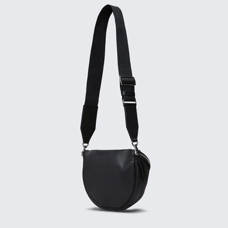 PNDME Повседневная модная женская сумка из натуральной кожи, мягкая воловья кожа, простые черные женские сумки-мессенджеры, женские легкие поясные сумки