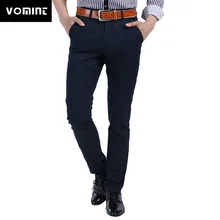 Vomint Мода Для мужчин Чистый цвет к деловому костюму Штаны/мужской высокого класса высокого качества домашние штаны/Для мужчин повседневные штаны 9Q14-k1603