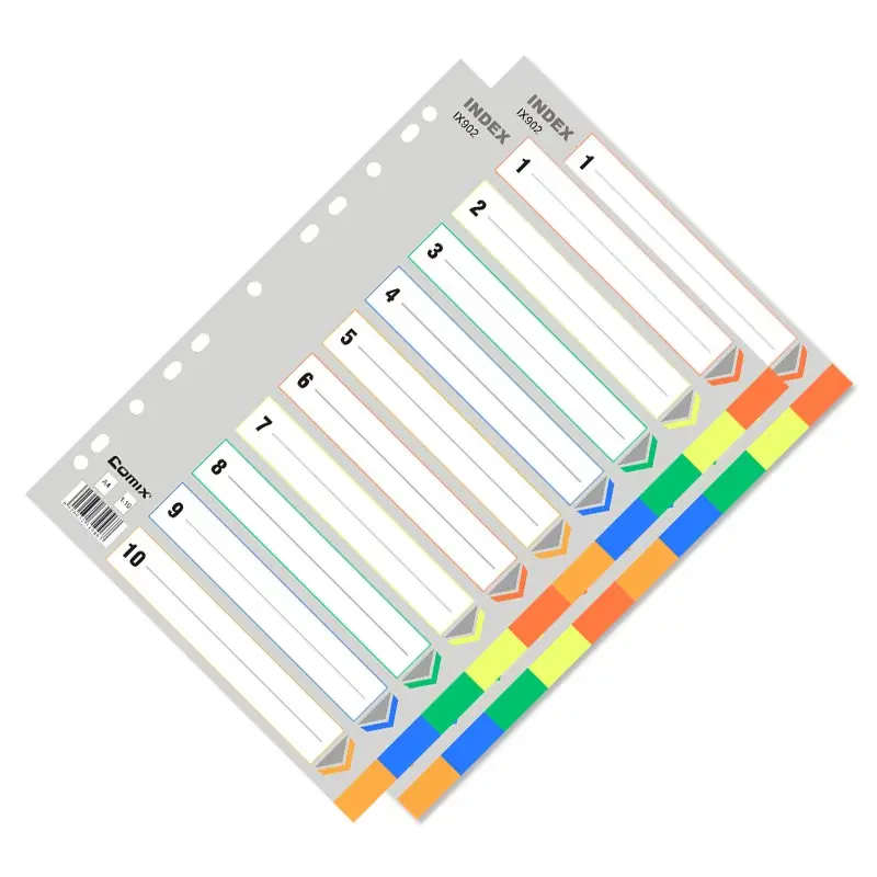 10 Color Classification 1-10 Letters A4 Index 11 Holes 2 3 4 Holes General Can Write Catalog Office Cultural And Educati