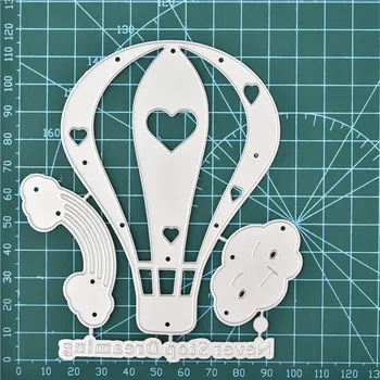 

InLoveArts Hot Air Balloon Dies Never Stop Metal Cutting Dies Scrapbooking for Card Making DIY Embossing Cuts Craft Letter Dies
