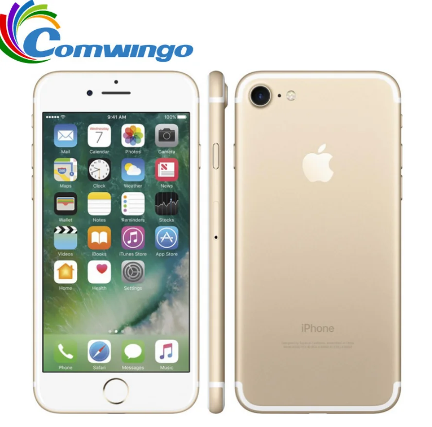 Разблокированный Apple iPhone 7 32/128/256 Гб ПЗУ IOS 4G LTE 12 МП iphone сканер отпечатка пальца |