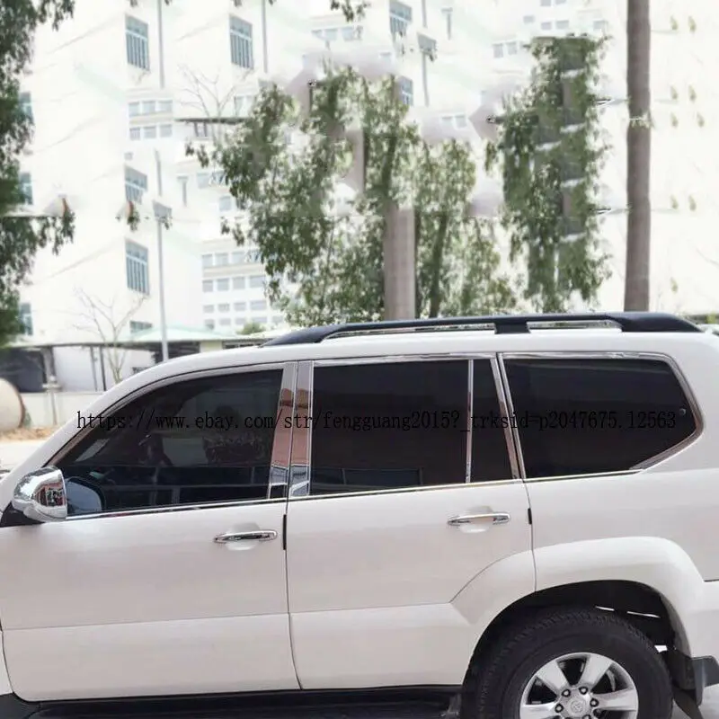 Для Toyota Land Cruiser Prado Fj120 2003-2009 24 шт. нержавейка, хром отделка подоконника автомобиля и установка автомобильных аксессуаров