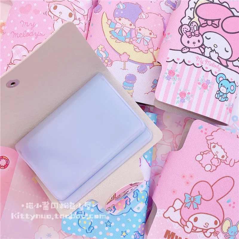 1 шт. прекрасный мультфильм Мелодия Cinnamoroll кредитный держатель для карт для женщин дорожные карты Кошелек из искусственной кожи Пряжка Бизнес ID держатель для карт s