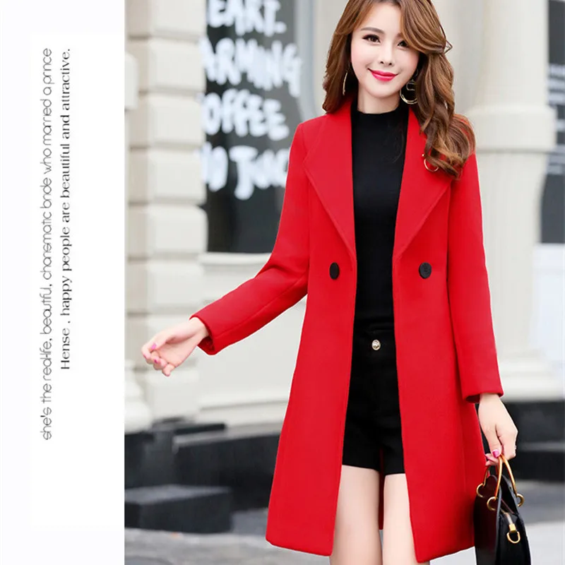 women's down coats & jackets 2019 Winter Fashion Women Cashmere Long Coats Elegant Double Button Slim Wool Coats for Ladies black puffer coat with hood