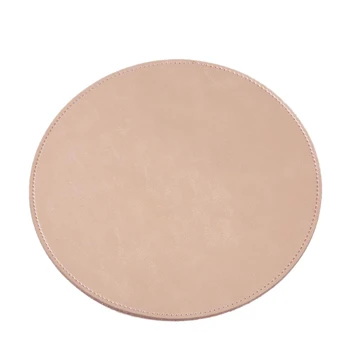 

Computer Mouse Pad Round Smooth Desktop Waterproof Gaming Mouse Pad Rose Gold Leather