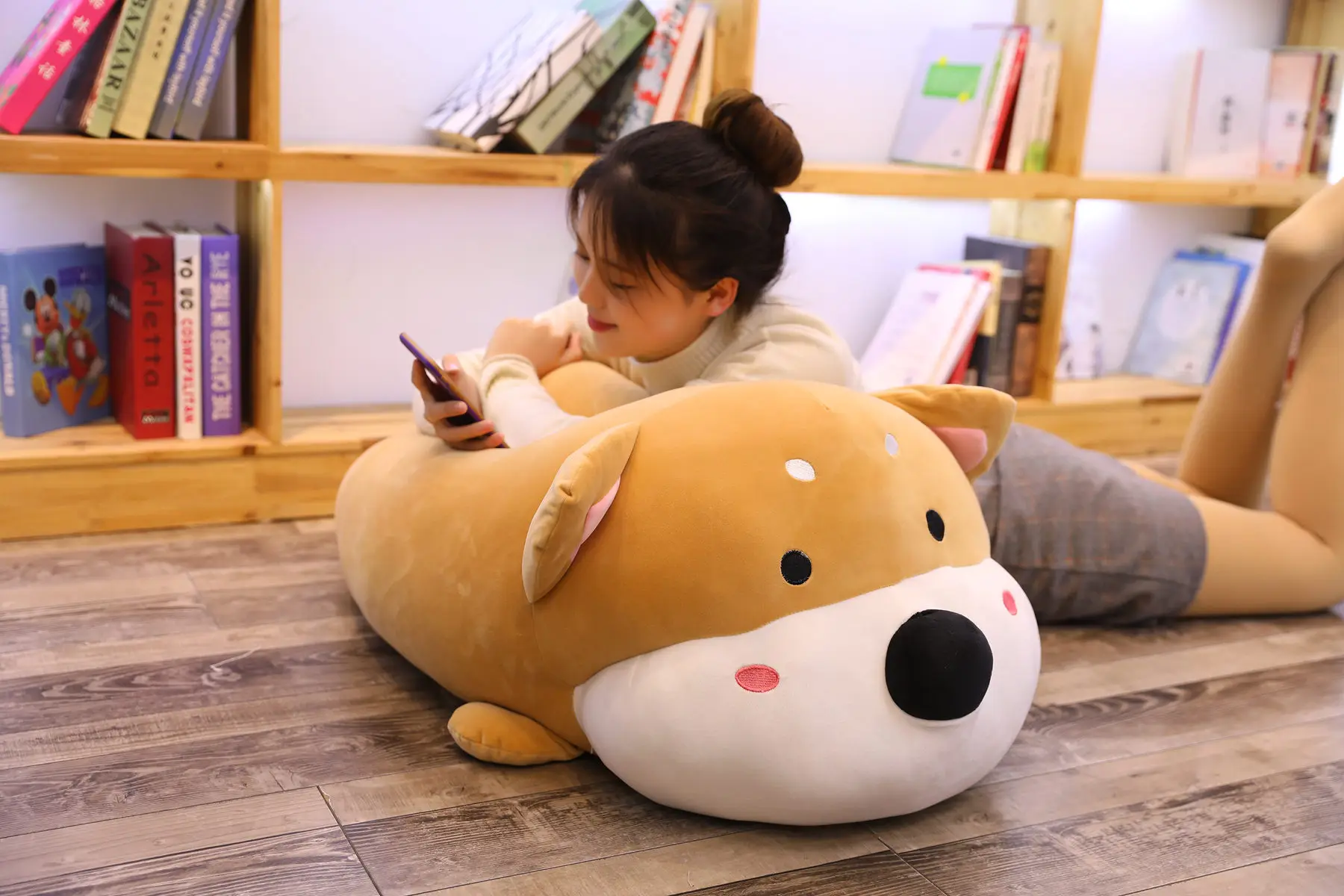 50/70 см милый жира Косплей Shiba «Лисья Секретная служба»(Inu собака плюшевая игрушка-животное корги чай кукла, подарок на Рождество для девочек Kawaii подарки ко дню Валентина