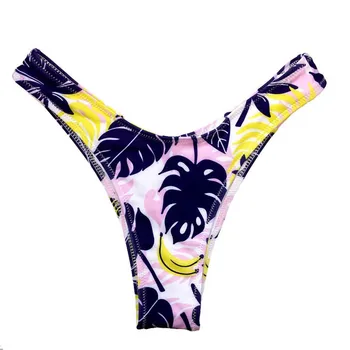 

#H30 Swimwear Women Briefs Bikini Bottom Brazilian Thong Swimsuit Classic Cut Bottoms Biquini Swim Short Ladies Swimsuit