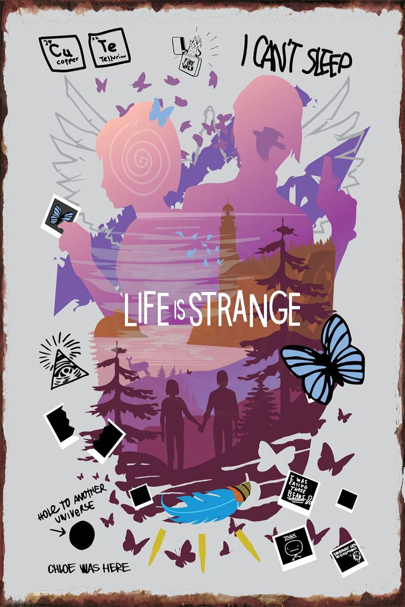 

Life is strange Metal Sign Tin Sign Tin Plates Wall Decor Room Decoration Retro Vintage For Art Cafe Pub Home Club Man Cave