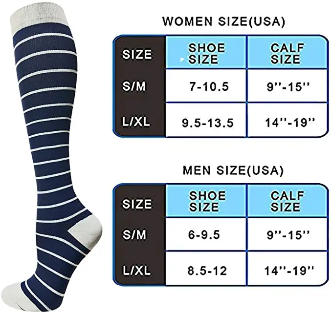Compression Stockings Hiking Cycling Pressure Varicose Vein Stocking Yoga Golf Workout Wightlifting Socks Best Gift For Nursing