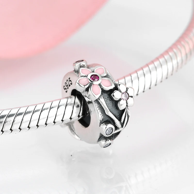 Бусины пробки из серебра 925 пробы с фианитами|Бусины| |