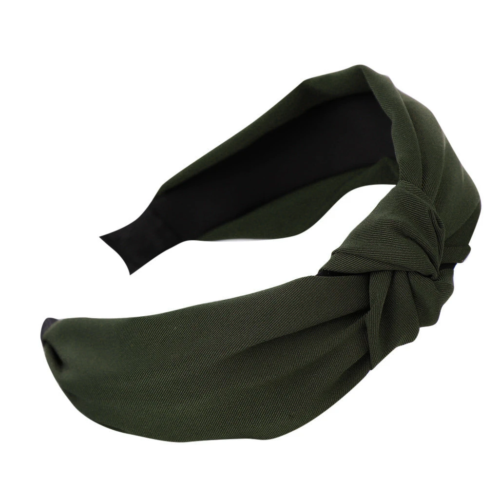 Simple Cloth Headband Women New Fashion Brief Cross Soft Bow Knot Turban Hairband Comfortable Seaside Girls Sweet Solid 1111