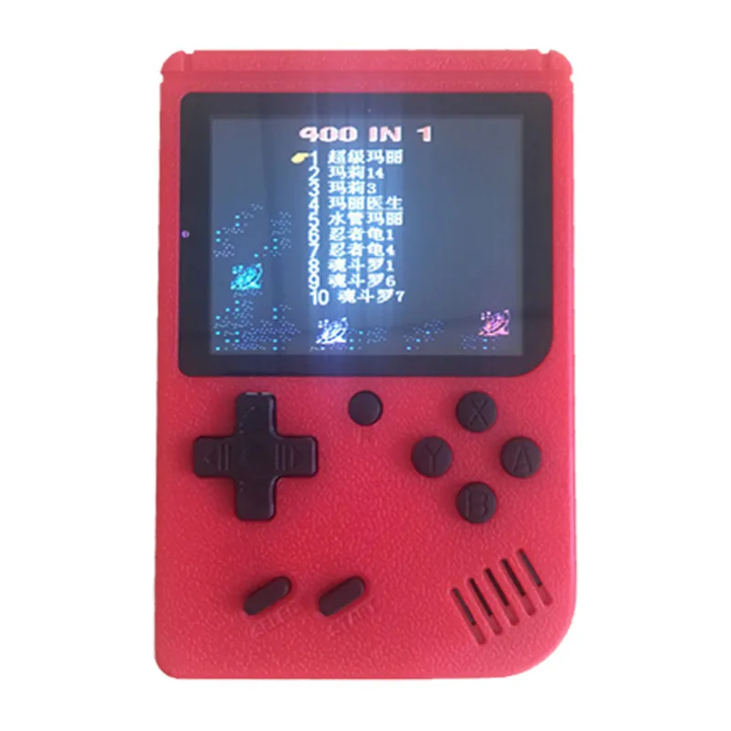 Red Встроенные 400 классические игры 8 бит 3 дюйма TFT цветной экран мини ТВ ручной Ретро игровой FC игровой консоли Рождественский подарок 4 цвета - Цвет: Red