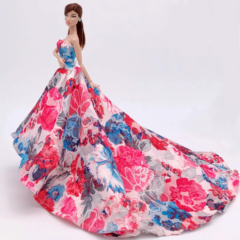 dress2 Белое модное свадебное платье для куклы Барби, большие вечерние платья, вечерние платья, наряды 1/6, аксессуары для кукол - Цвет: dress2