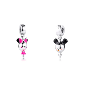 

Boy & Girl Mouse Dangle Charm Original 925 Silver Beads For Jewelry Making Fits Beaded Chain Bracelets Fashion Female