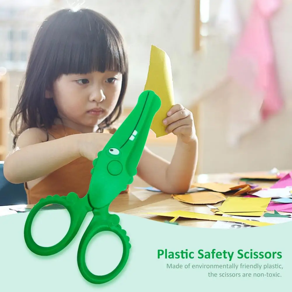 Tijeras pequeñas de plástico para niños y estudiantes, 1 Uds., tijeras pequeñas para hacer fotos, papel recortes y fotos, suministros escolares