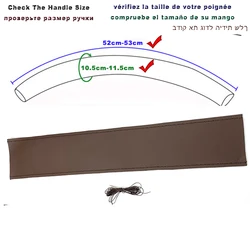 Customized Leather Armrest Handle Cover for Baby Stroller Accessories (53cm Brown)