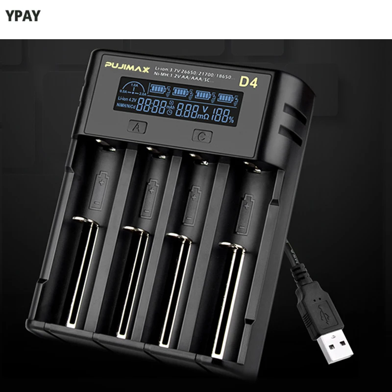 

18650 battery charger LCDscreen show the fast charging 26650 18350 21700 22650 1.2V Li-ion Rechargeable Battery charger