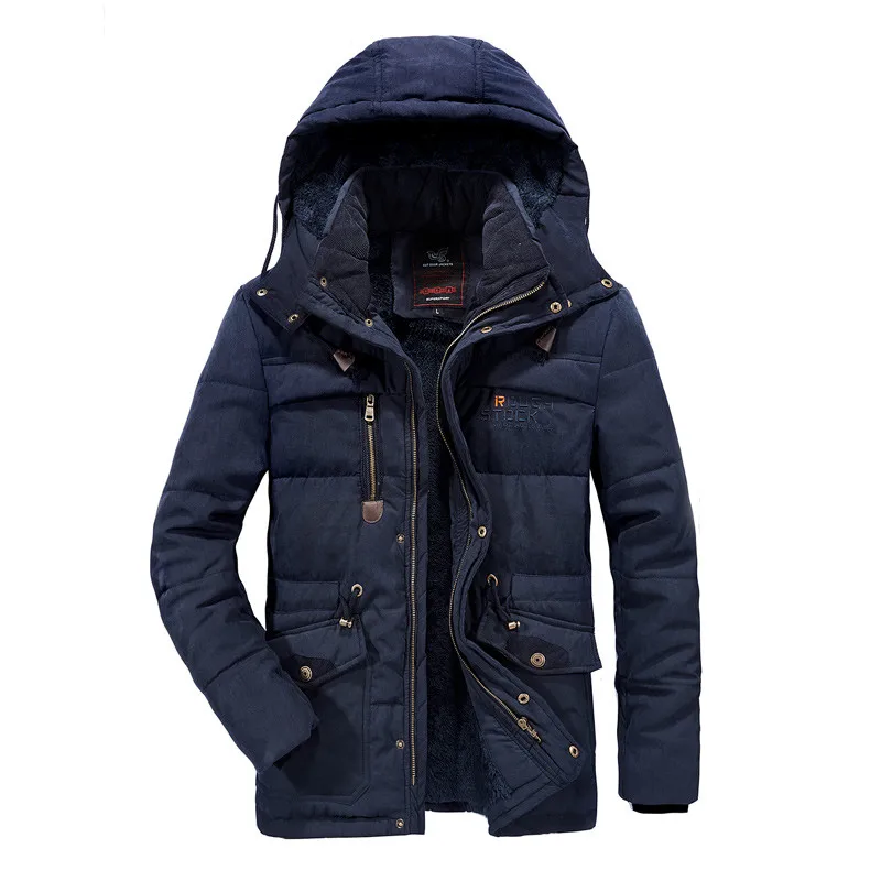 Парка мужская новая зимняя куртка тонкая утолщенная меховая верхняя одежда теплая с капюшоном мужская куртка милитари повседневная одежда размера плюс 6XL 7XL 8XL