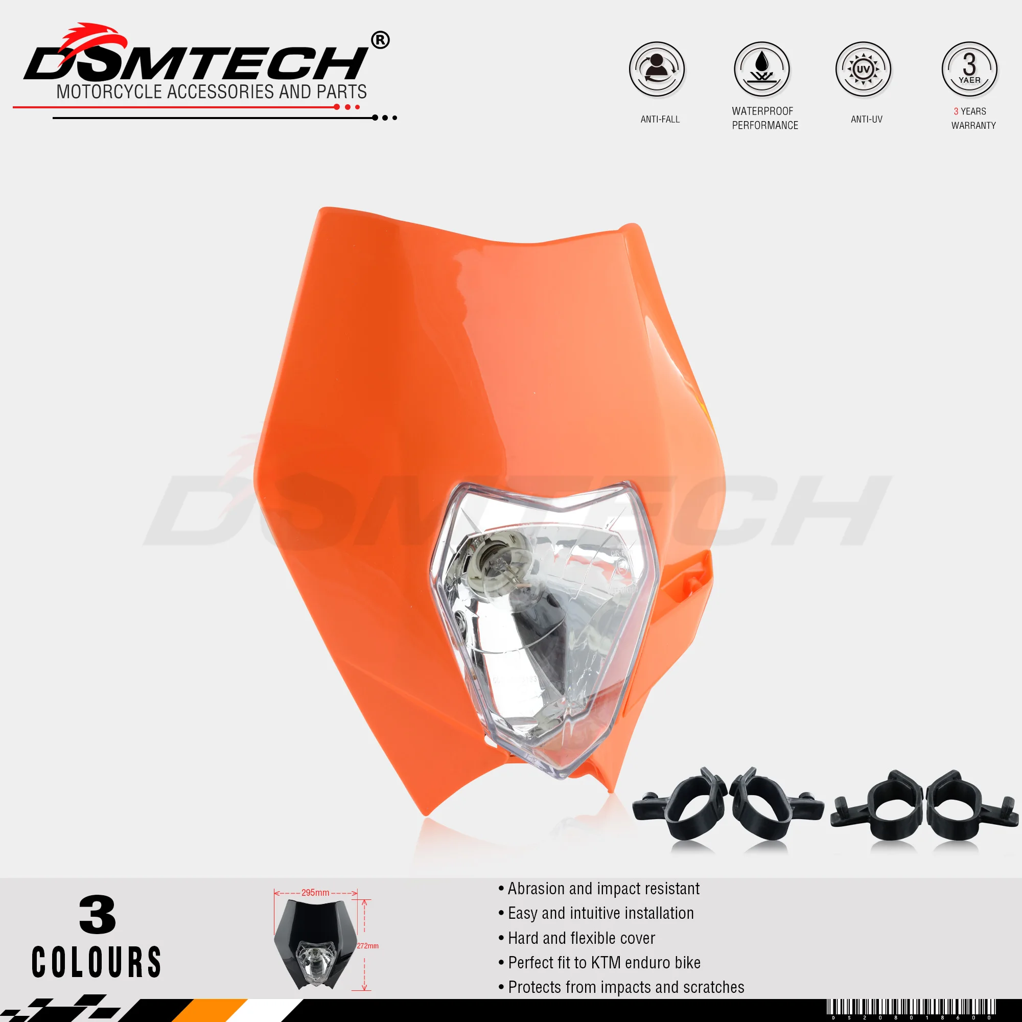 

Фара DSMTECH для KTM SX EXC XCW XCF SXF SMR, мотоцикла, мотоцикла, Кросса, супермото, фара для эндуро