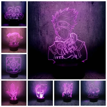 

USB Lamp Japan Cartoon Naruto night light Kakashi reading Strange hand Gaara many style bulb