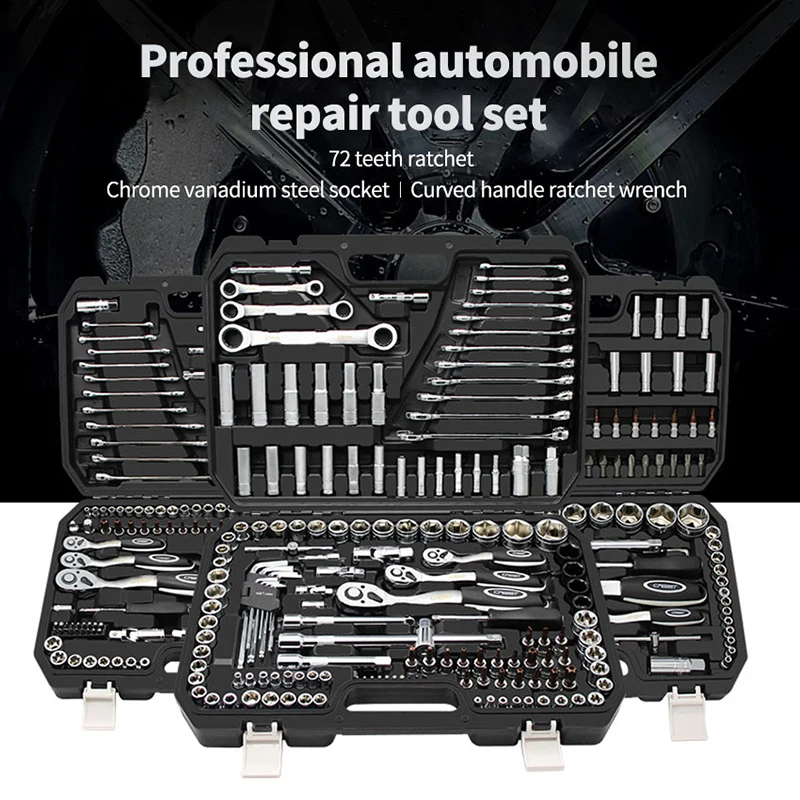 46/53pcs Automobile Repair Car Tools Set Box Multifunctional Hand Tools
