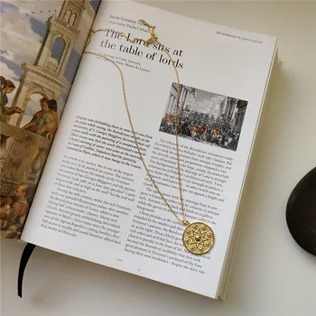 

RUIYI Real 925 Sterling Silver Women Geometric Sun Flower Pendant Short Necklace Female Fashion 45cm 55cm Cross Chain Chokers