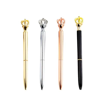 

4pcs Crown Head Gel Pen Creative Beautiful Metal Gel Pen for Girl Kid Child