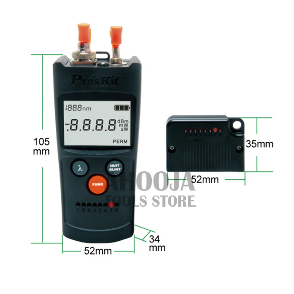 Pro'sKit MT-7602-C Многофункциональный измеритель мощности оптического волокна 4 в 1 кабельный тестер оптический измеритель мощности детектор неисправностей кабельный тестер