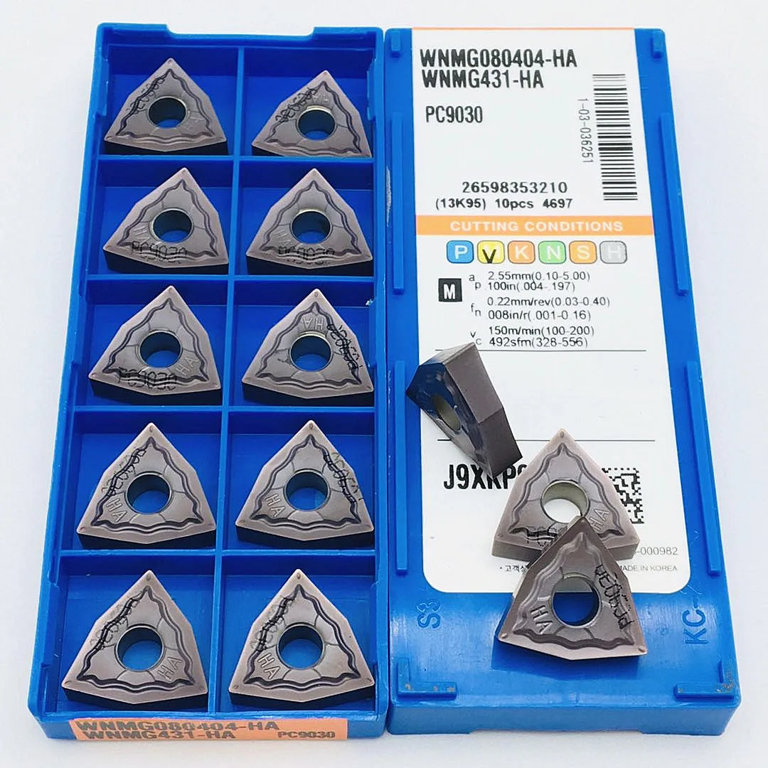 цена WNMG080404 WNMG080408 HA PC9030 blade high quality external turning tool stainless steel carbide blade