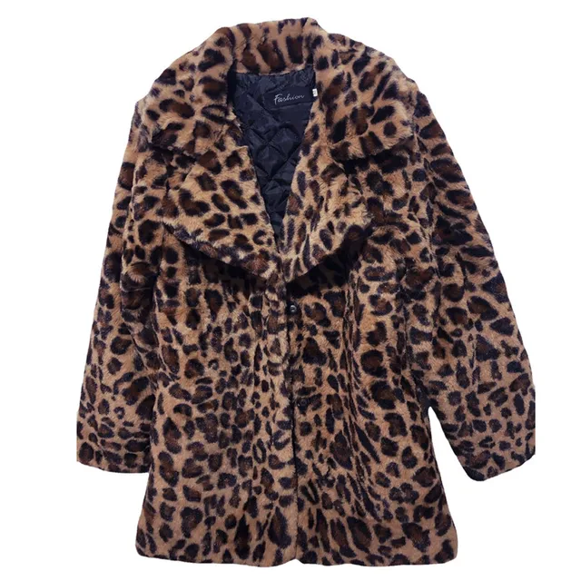 Leopard Print Fashion Cardigan Winter Leopard Print Women s Fur Coat Fleece Lapel West Slim Fit Casual Street Thicken Jacket