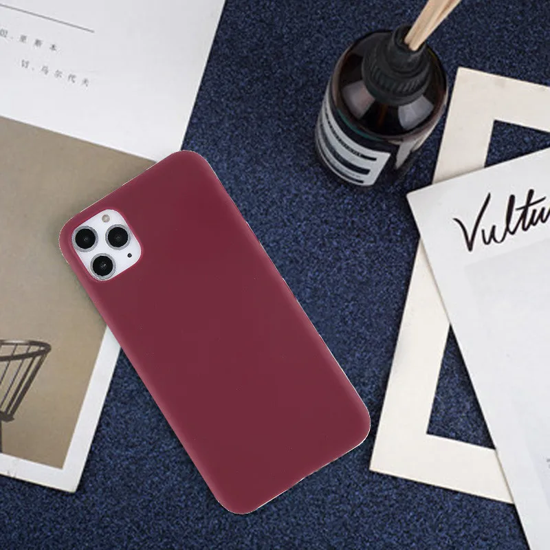 WR Мягкие Матовые чехлы Ottwn ярких цветов для iPhone 11 Pro X XR XS Max 7 8 6 6s Plus 5 5S SE ударопрочный ТПУ силиконовый чехол-накладка - Цвет: WR