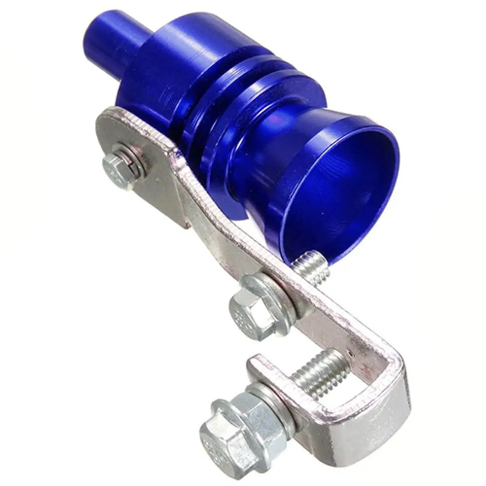 Automobile Turbine Whistle Car Universal Turbo Sound Muffler Exhaust Pipe Blow-off Vale Simulator Whistle Blue Size S/M/L/XL