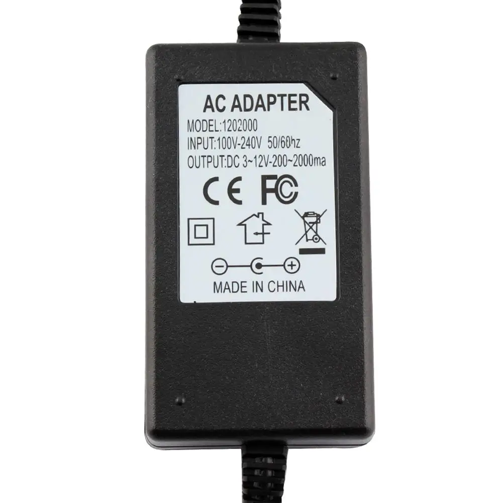 US/EU Plug AC 100-240V to DC 3-12V 2A power adapter 24W Adjustable Power Supply Adapter Motor Voltage Regulator