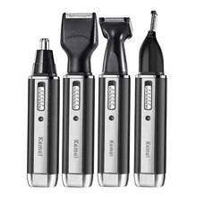 Rechargeable nose trimmer beard trimer for men micro shaver eyebrow nose hair trimmer for nose and ear cleaner grooming set 4in1