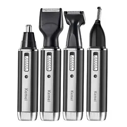 Rechargeable nose trimmer beard trimer for men micro shaver eyebrow nose hair trimmer for nose and ear cleaner grooming set 4in1