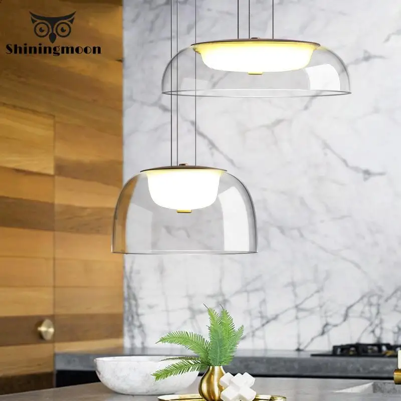 

Nordic Transparent Glass Pendant Lights ModernIron Iron Art Led Dining Room Hanging Lights Kitchen Hanging Lightslight Fixtures