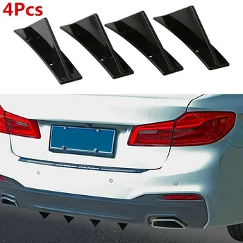 

4pcs/set Universal Car Rear Bumper Triangle Mini Spoilers Car-styling Chassis Decorative Spoilers Anti-collision Bumper Spoiler